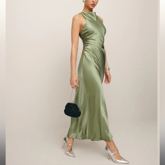 NWT Reformation Casette Silk Dress